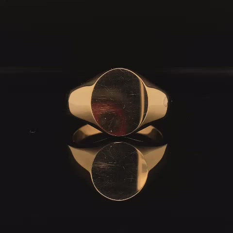 Rose Gold Oval Signet Ring