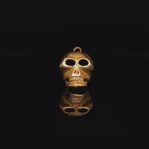 9ct Yellow Gold Skull Charm