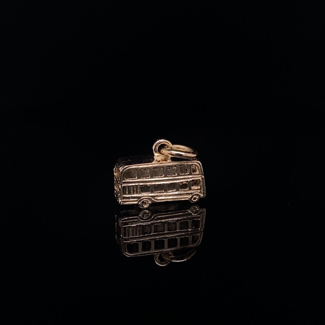 Yellow Gold London Bus Charm