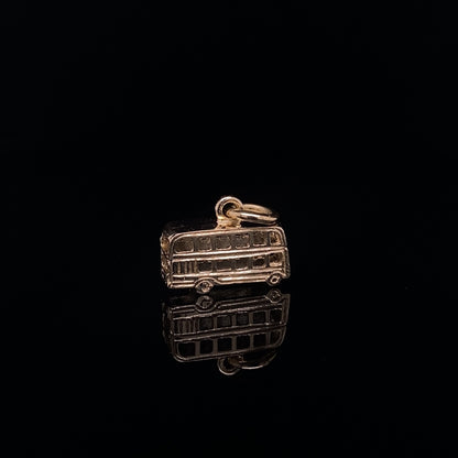 Yellow Gold London Bus Charm