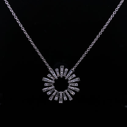0.86ct Diamond Set Circular Pendant
