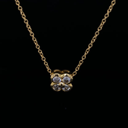 Tiffany & Co Diamond Quatrefoil Pendant