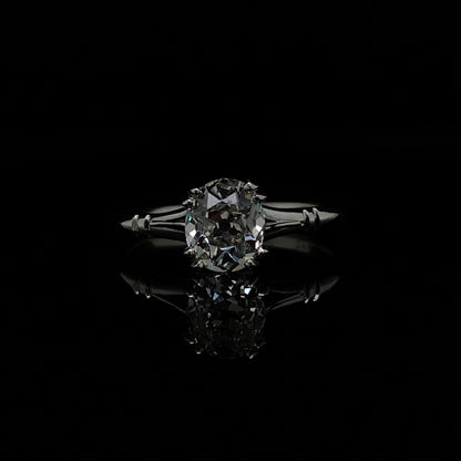 1.10ct Old Cut Cushion Diamond Solitaire Ring