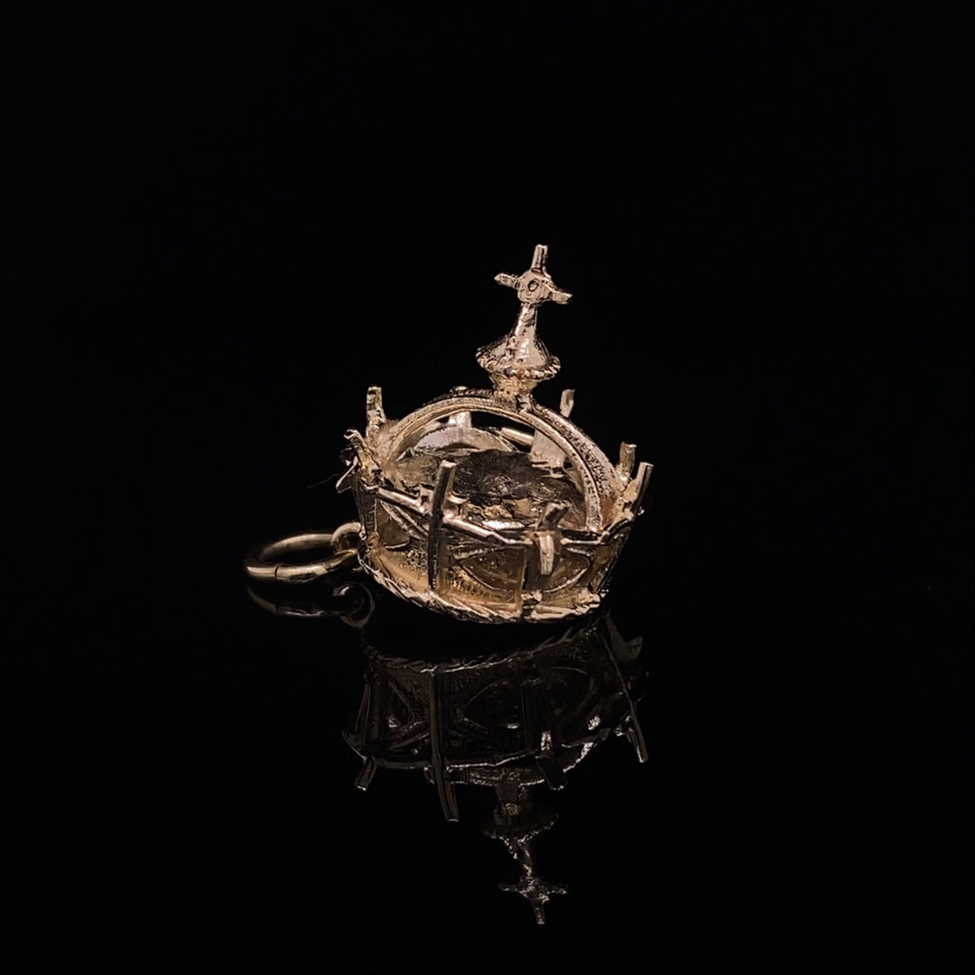 Yellow Gold Crown Charm