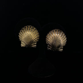 Tiffany & Co Yellow Gold Shell Earrings