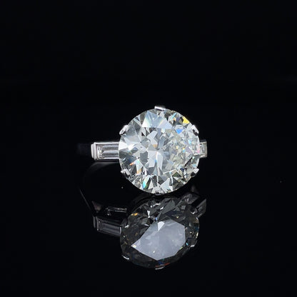 5.62ct Old Cut Round Diamond Solitaire Ring